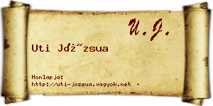 Uti Józsua névjegykártya